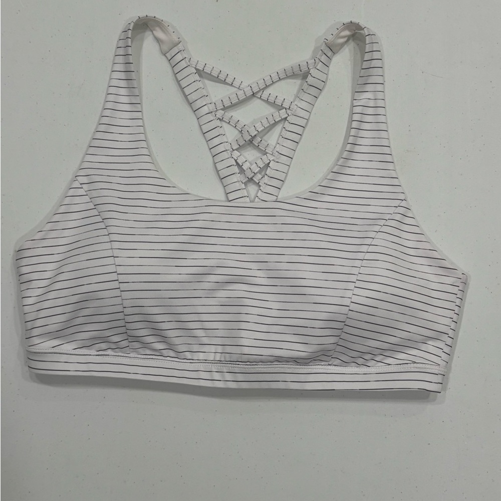 Ideology Sports Bra, Racerback Design, Removable Cups, Black, White, Woman’s XL